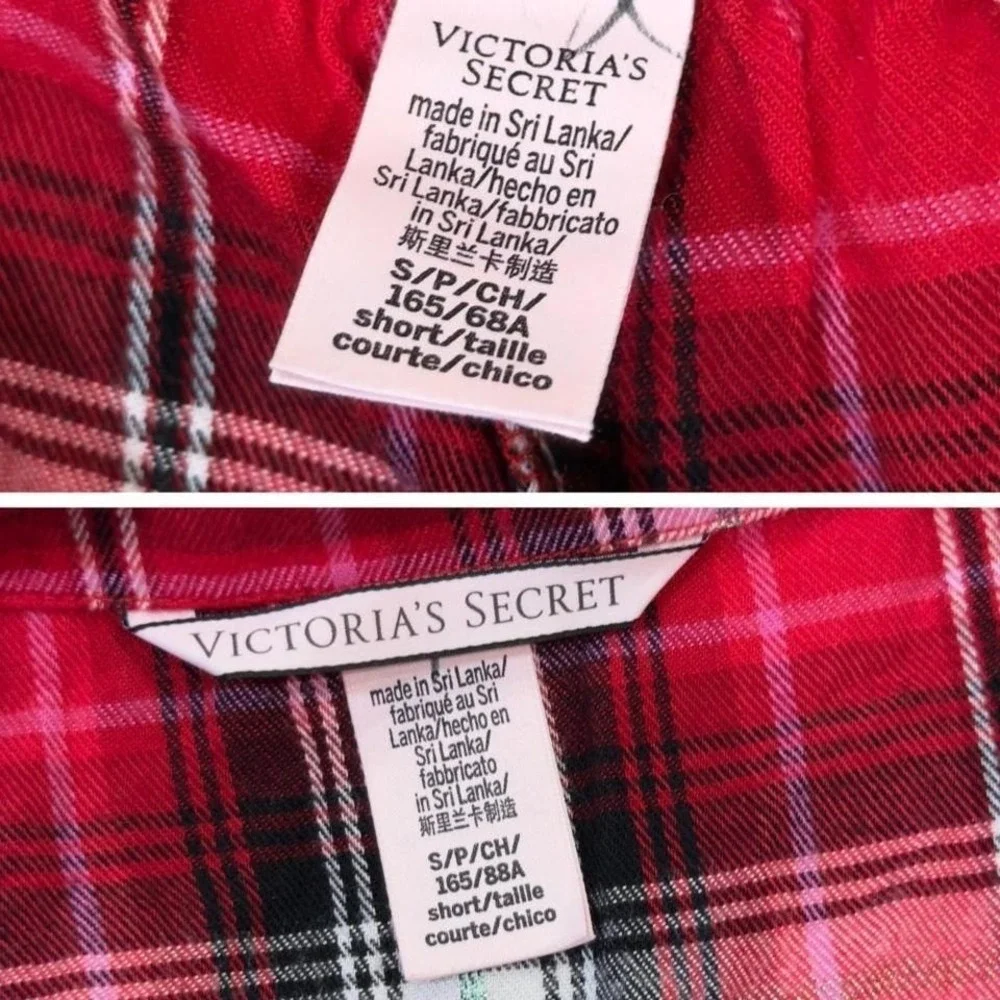 Victoria's Secret red plaid pajama set (top‎ + pants